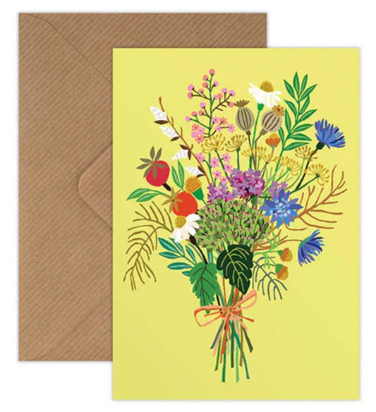 Wild Posy Greetings Card