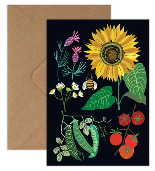 Sunflower Plot Greetings Card